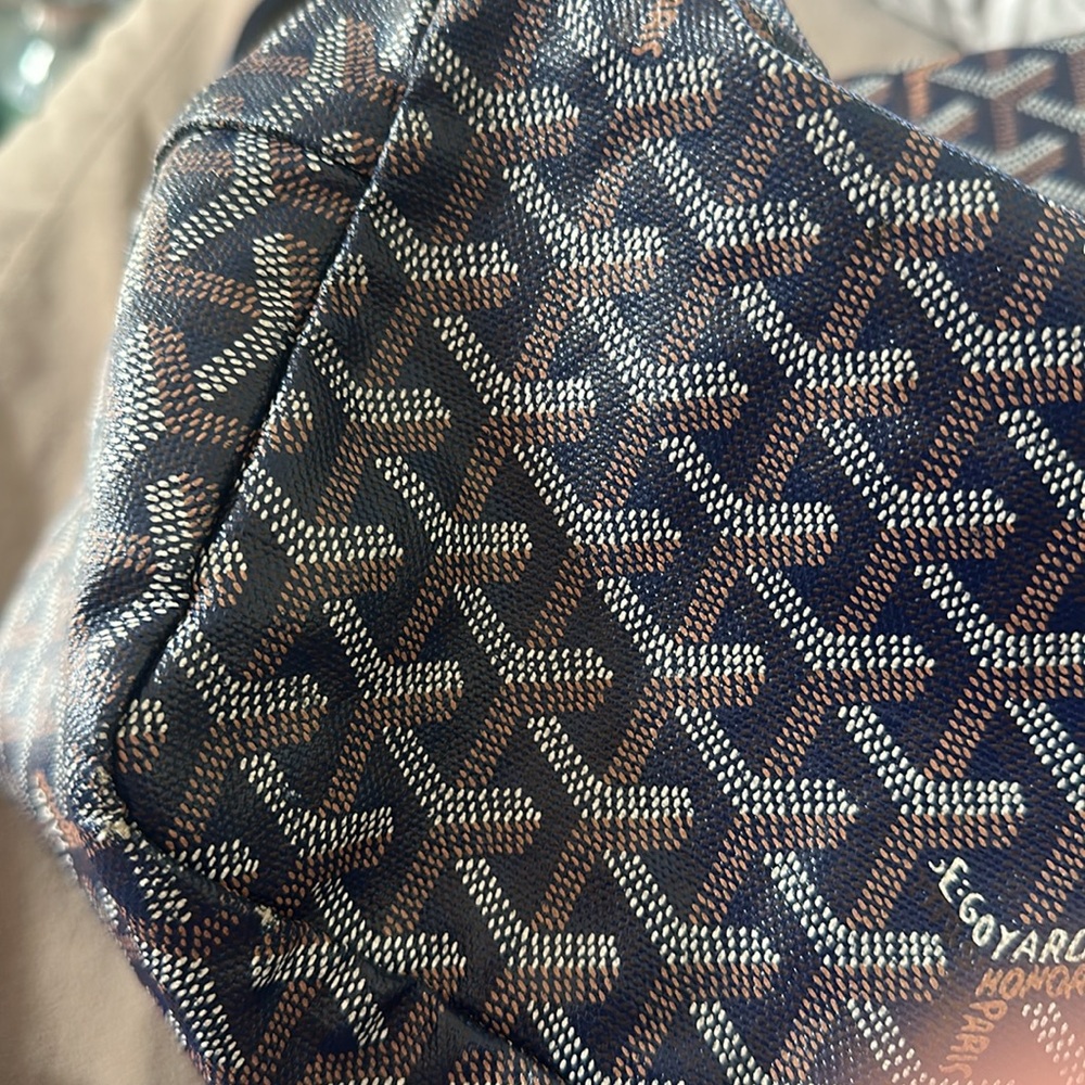 Goyard Saint Louis GM Blue and White Tote Bag - Picture 6 of 12